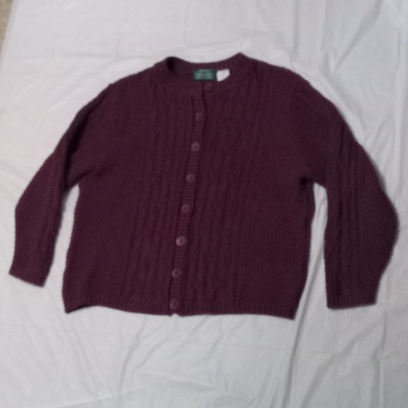 Parkhurst Collectibles cardigan burgundy long modern knitting like design XL - Picture 1 of 6